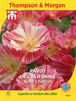 Pavot Californie Rose Chiffon graines sachet