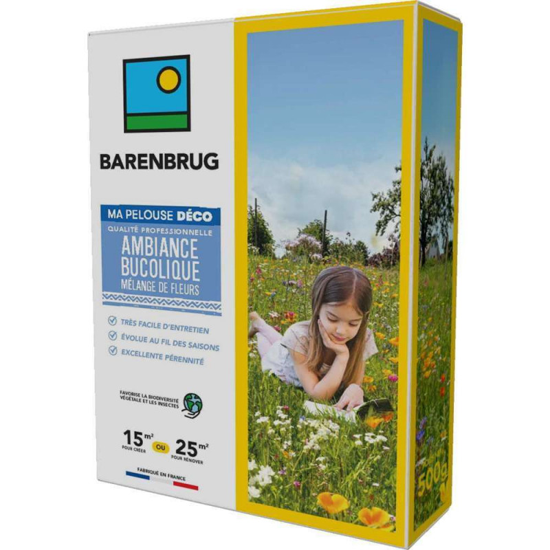 Gazon Ambiance bucolique mélange de fleurs - boite