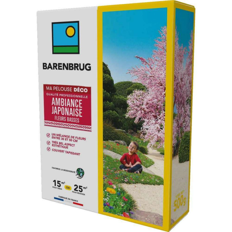 Gazon Ambiance japonaise fleurs basses - boite de