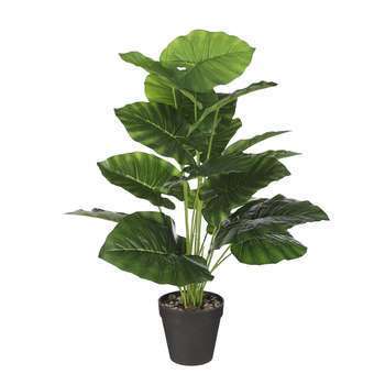 Caladium artificiel en pot vert foncé Ø50 cm