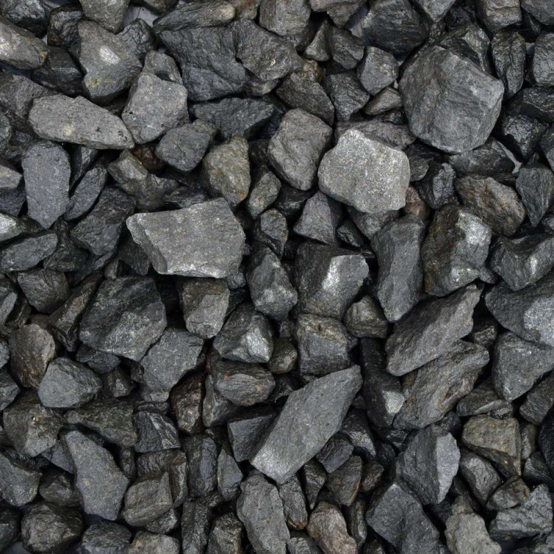 Gravier déco 6/14 mm, 25kg : noir basalte