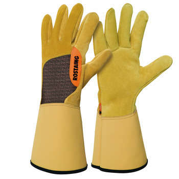 Gants rosiers : cuir velours, skinsoft, T.9