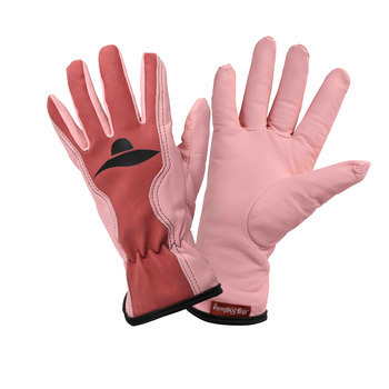 Gants : cuir, rose, taille 6