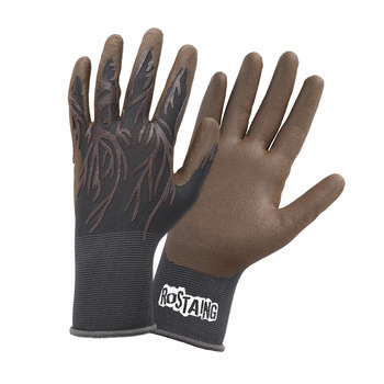 Gants Roots fibre respir. : gris/marron, T7