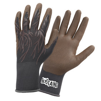 Gants Roots fibre respir. : gris/marron, T11