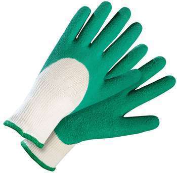 Gants jardinage : latex, vert, taille 6