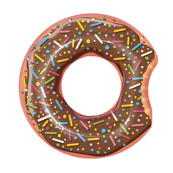 Bouée Donuts Fashion en plastique - D. 107 cm