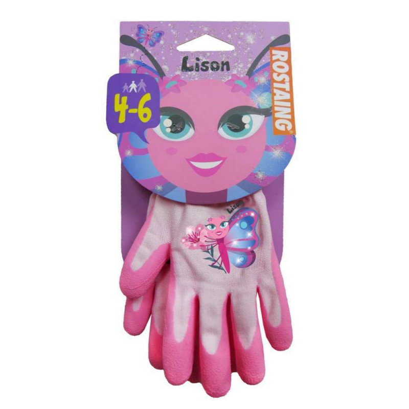 Gants de jardinage Papillon fille T 3 - 4 ans