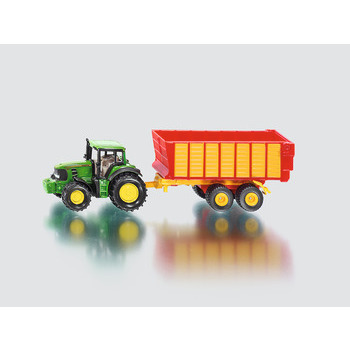 John deere avec remorque : échelle 1/64éme