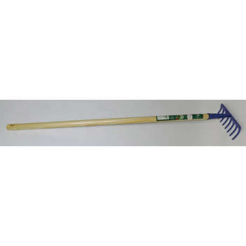 Râteau bleu pour enfant 7 dents emmanché L80cm