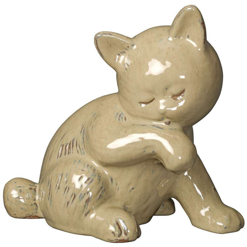 Statue Chat Happiness H.20cm