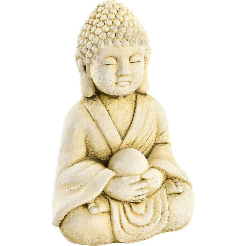 Statue  Bouddha hindou ton ciré vieilli
