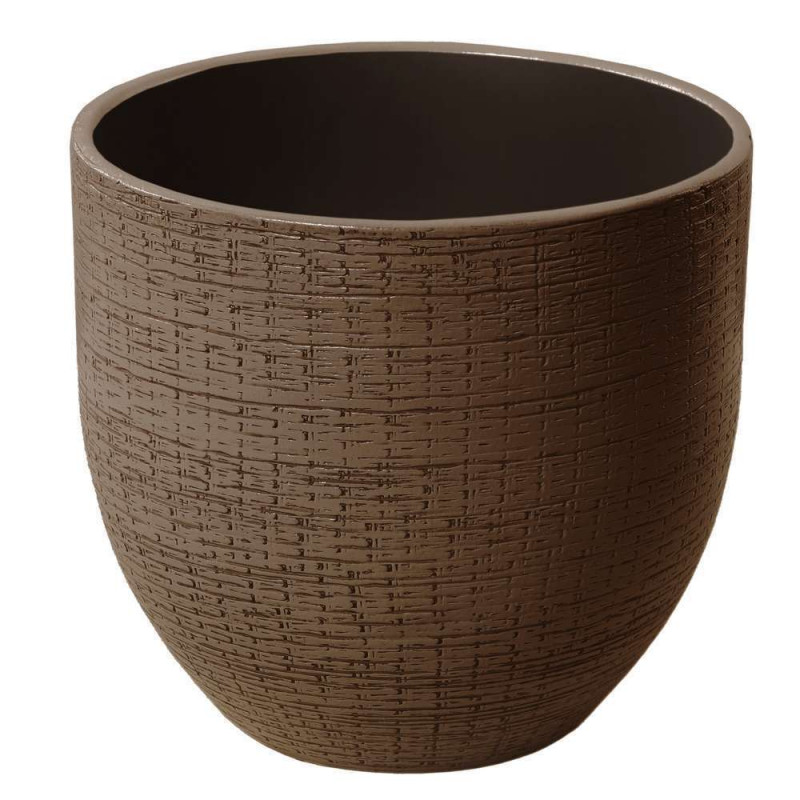 Cache-pot Arosa marron Ø20cm H18cm
