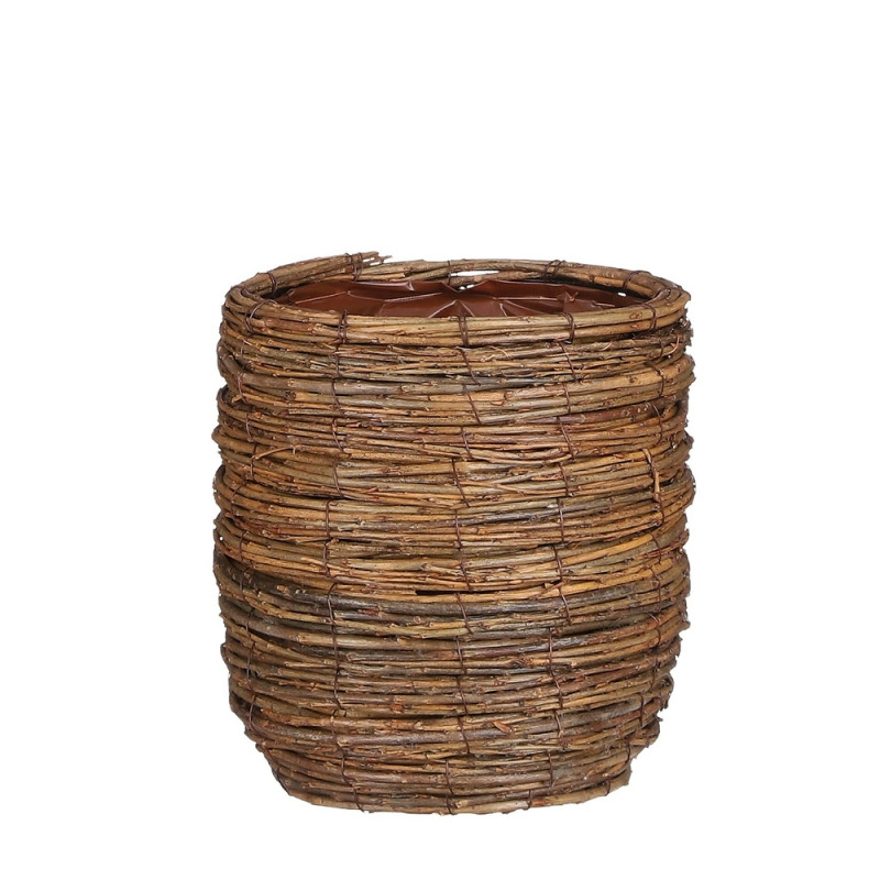 Panier Cargo rond marron H. 21 x D. 18 cm