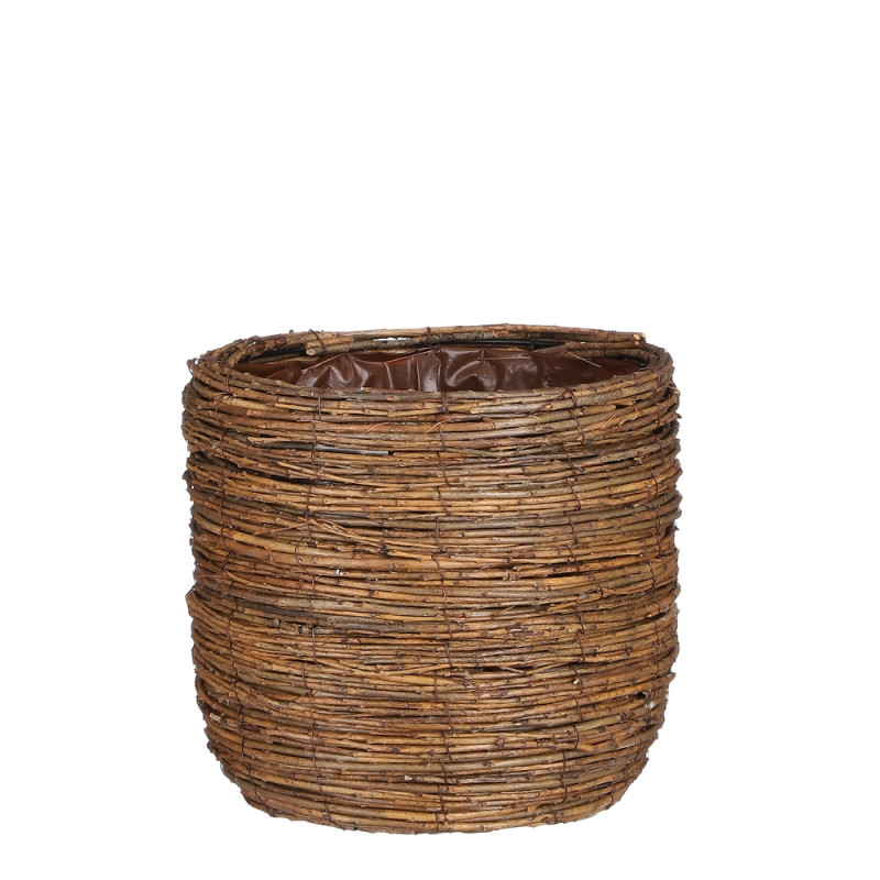 Panier Cargo rond marron H. 25 x D. 26 cm