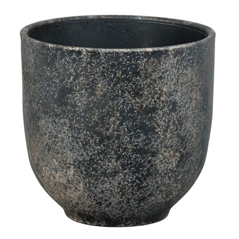 Pot en grès Umea anthracite finition mate Ø24cm -