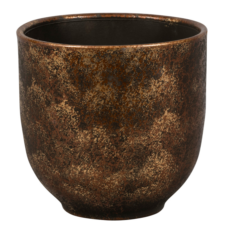 Pot en grès Umea bronze finition mate Ø. 17cm H. 1