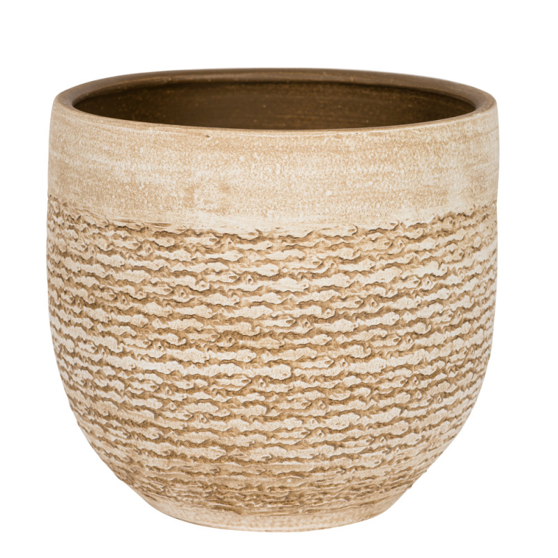 Cache-pot Maia creme Ø14cm H13cm