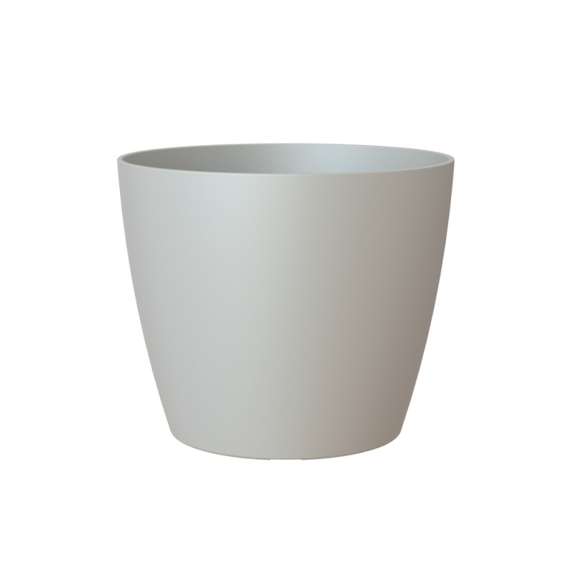 Cache-pot d'intérieur San Remo en plastique gris c