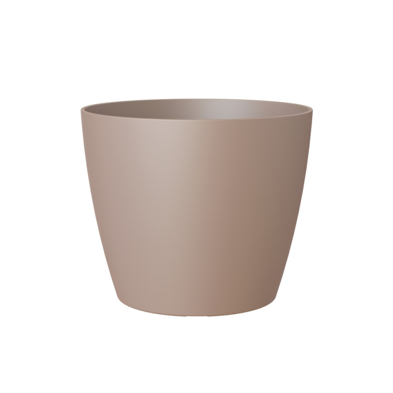 Cache-pot d'intérieur San Remo en plastique taupe