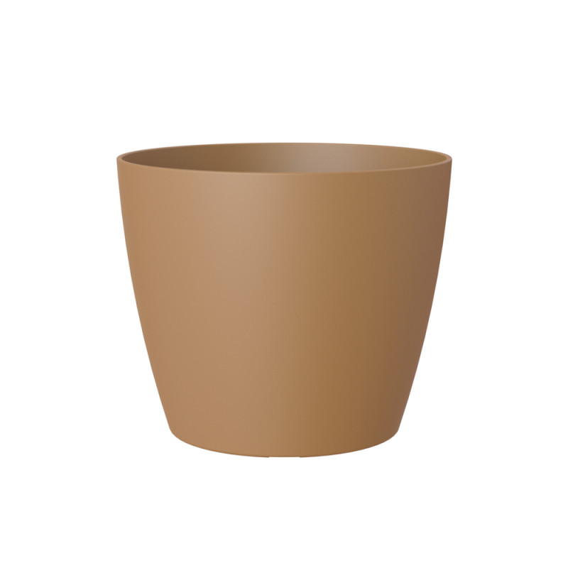 Cache-pot d'intérieur San Remo en plastique moutar
