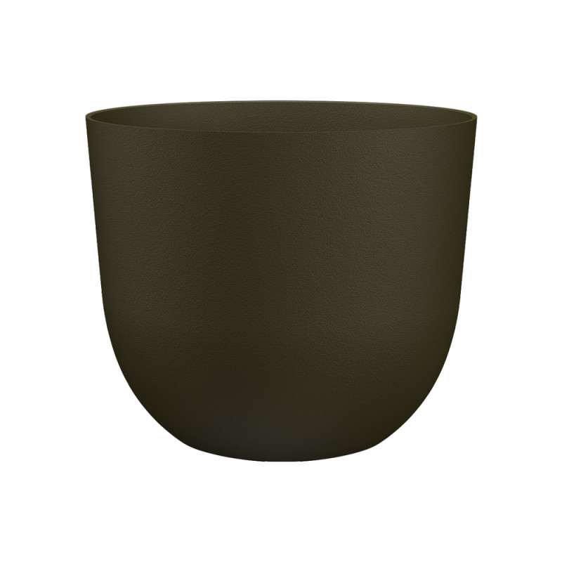 Pot rond Havana Natural plastique coloris Vert Mou