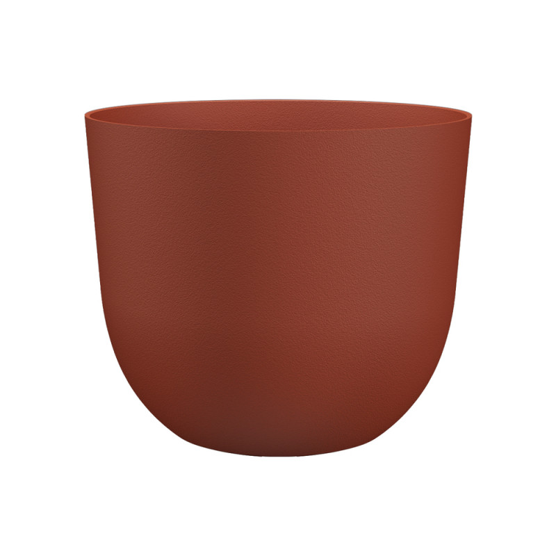 Pot rond Havana Natural plastique coloris Terre cu