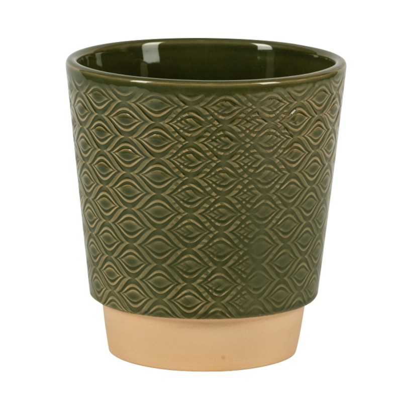 Cache-pot Odense eye vert D13. 5cm - H. 14cm