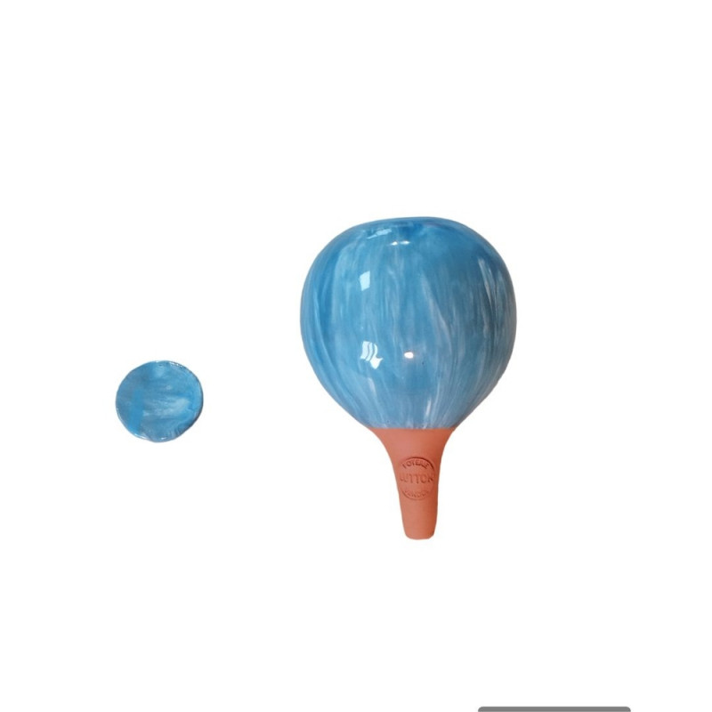 Olla marbrée à planter, réserve d'eau, coloris azu