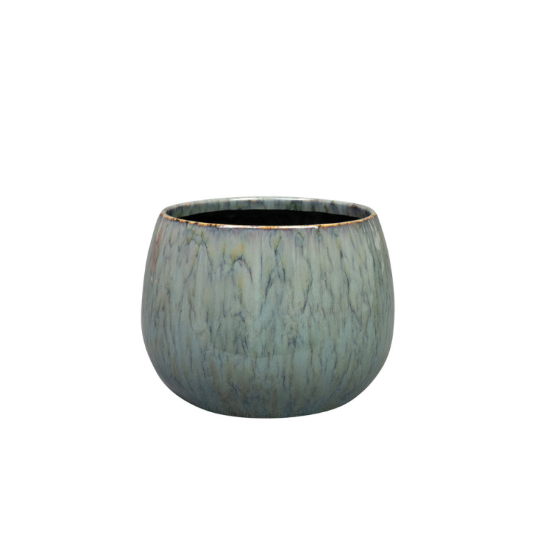 Cache-pot Odile bleu - D. 19xH. 14cm