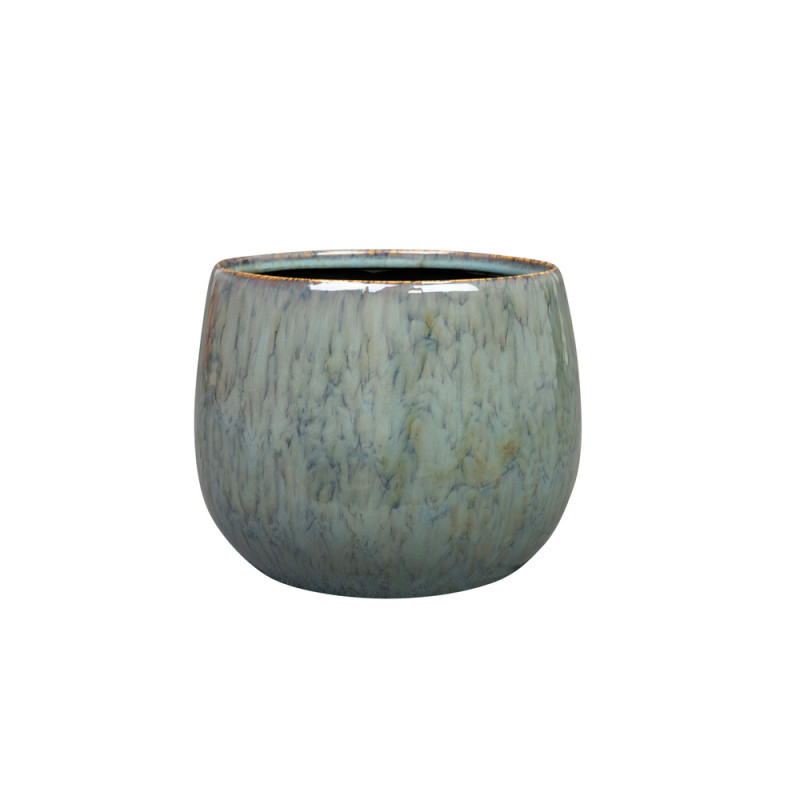 Cache-pot Odile bleu - D. 21xH. 17cm