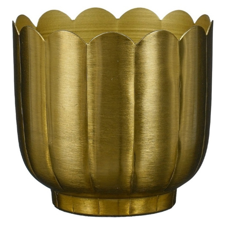 Cache-pot Barton, coloris or - H. 13xD. 13cm