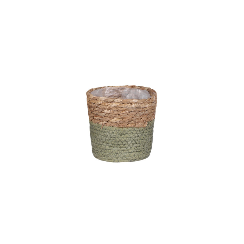Cache-pot Rachel, coloris vert - H. 12xD. 12cm