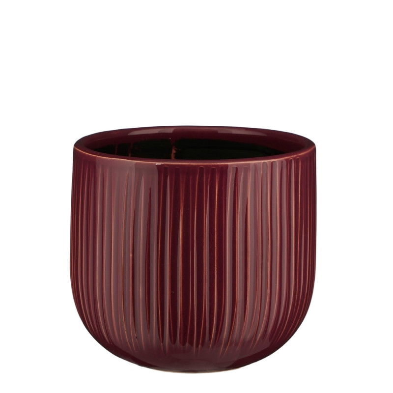 Cache-pot Pablo, en céramique, coloris violet - H.