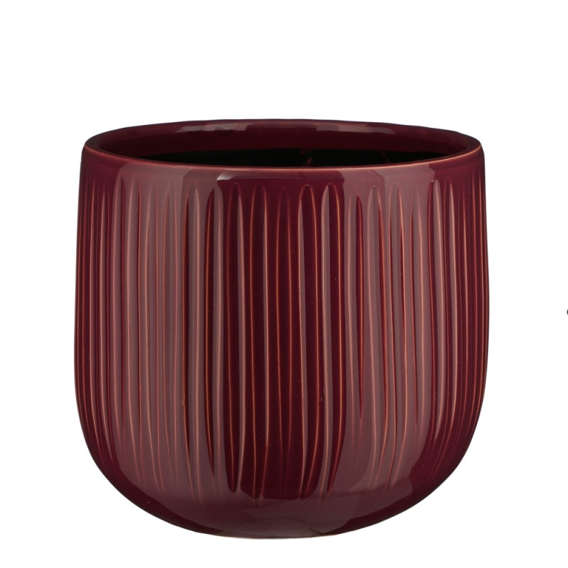 Cache-pot Pablo, en céramique, coloris violet - H.