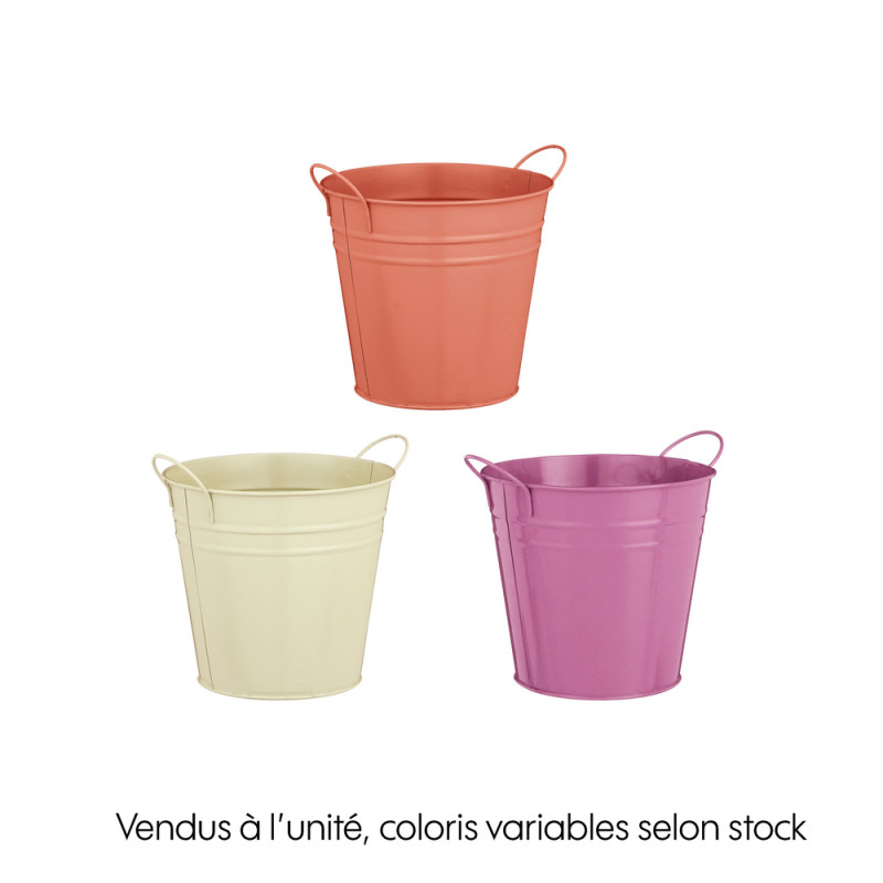 Cache-pot en zinc Joey, 3 coloris disponibles - H.
