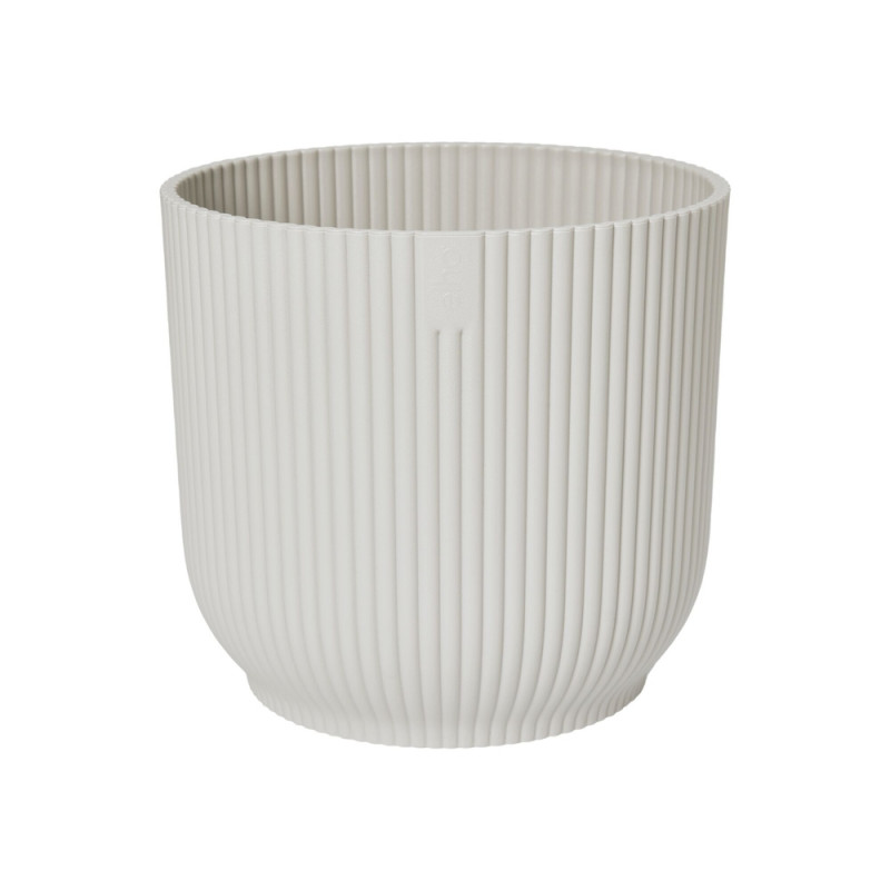 Cache-pot Vibes Fold, coloris blanc lin - D. 11cm