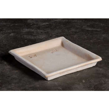 Soucoupe carrée en terre cuite L. 33 x l. 33cm