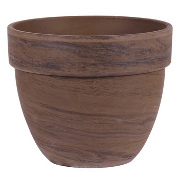 Pot rond Levante en terre cuite, basalt Ø 24 x H.