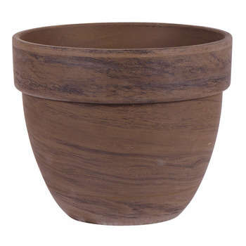 Pot rond Levante en terre cuite, basalt Ø 35 x H.