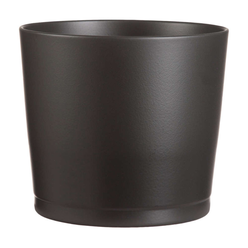 Cache-pot 883 en céramique, anthracite Ø 28 x H. 2