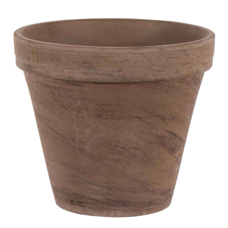 Pot horticole en terre cuite, basalt Ø 26 x H. 22,