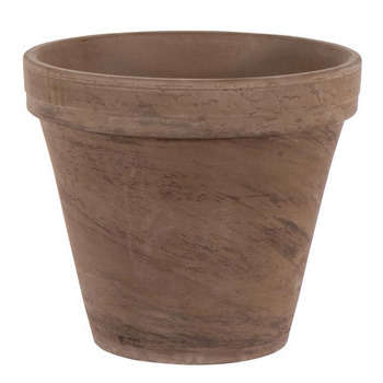 Pot horticole en terre cuite, basalt Ø 31,5 x H. 2