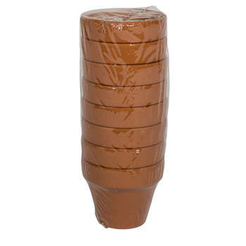 Pots horticoles x8, en terre cuite basalt Ø 5,7 x