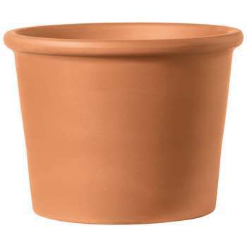 Pot cylindrique en terre cuite Ø 17,6 x H. 13,4cm