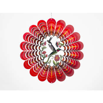 Spirale éolienne Mandala Colibri 3D: D.30,5cm
