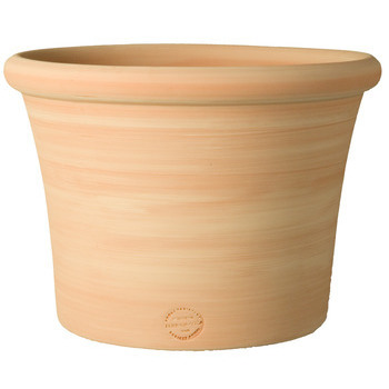 Pot Cocio Liso, en terre cuite claire Ø 30 x H. 22