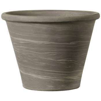 Vase Duo Grafite en terre cuite Ø 25,8 x H. 19,2cm