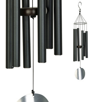 Carillon Auréole : aluminium, noir, h.91cm