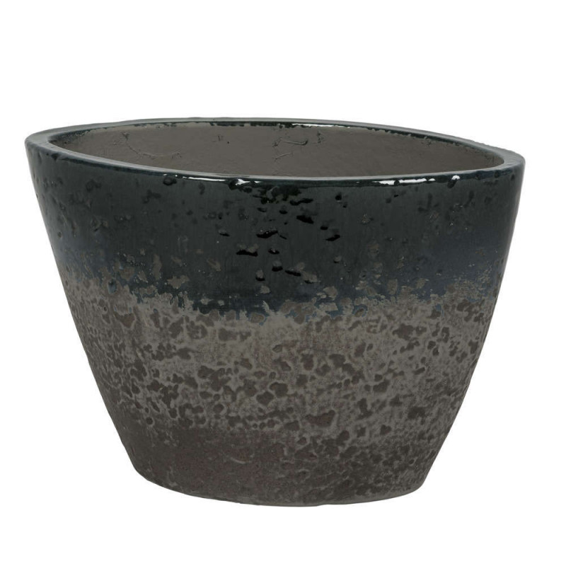 Cache-pot Munera, vert/bleu D23 x H. 15 cm